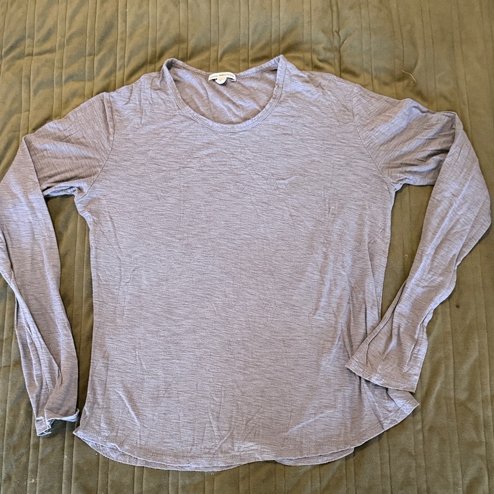 James Perse Light Gray Long Sleeve Top